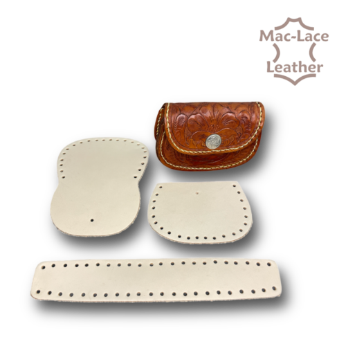 Leather Pre-Cut Tuck Shop Purse with Gusset