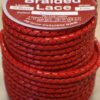 Braided Red Leather-Cord 6mm x 25m