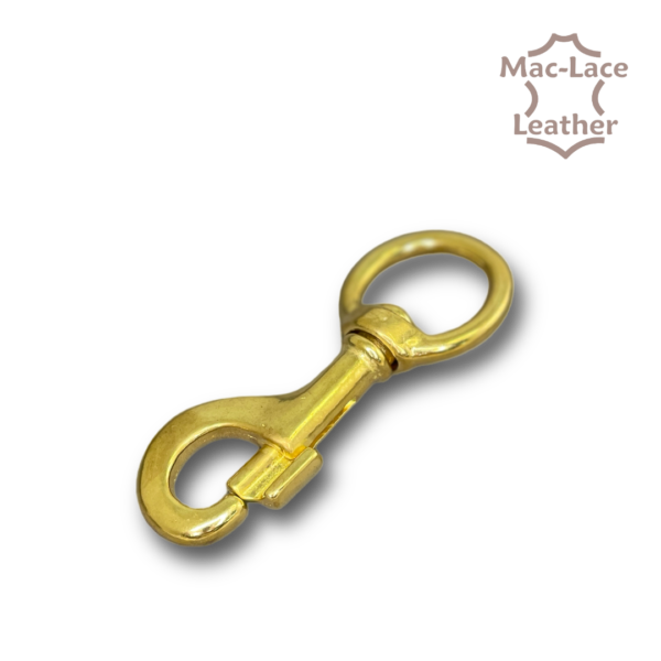 Swivel-Snap Regular 20mm Round Solid Brass, Mac-Lace Leather
