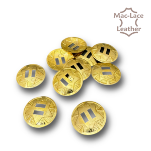 32mm Concho Slot Style Brass 10Pk