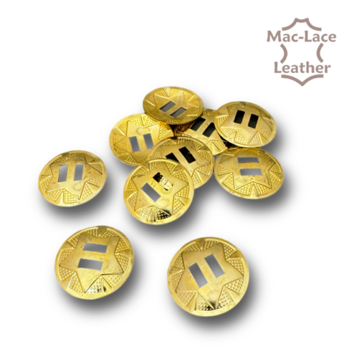 32mm Concho Slot Style Brass 10Pk