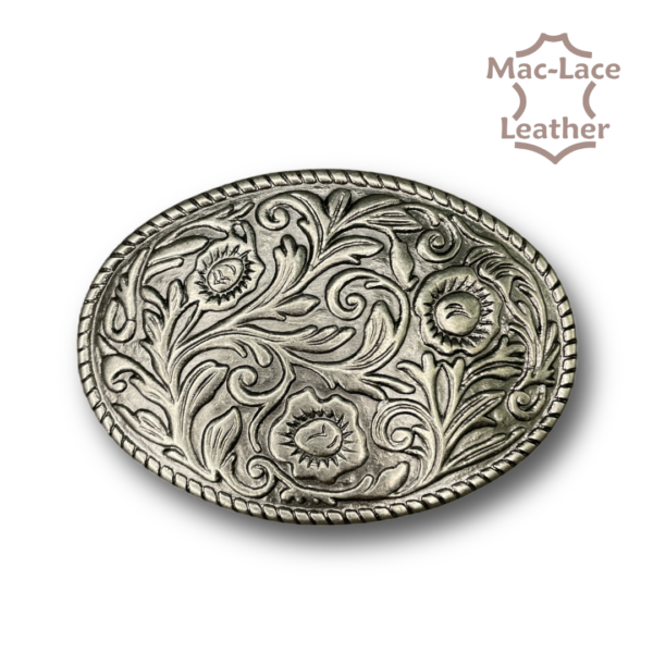 Trophy Buckle Silver Floral