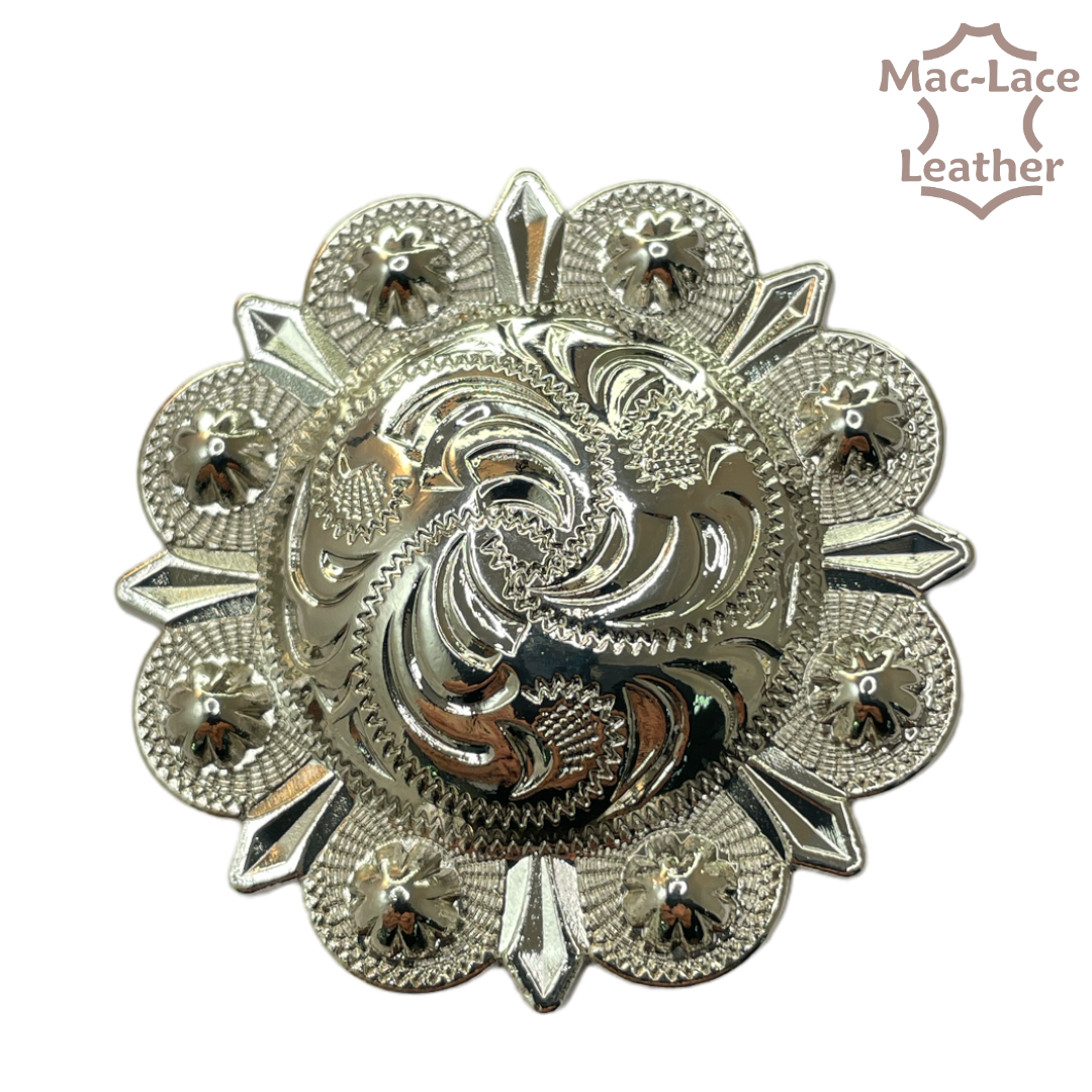 Large Round Silver Concho