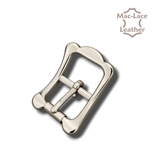 25mm Vic roller buckle with nickel finish for leather straps
