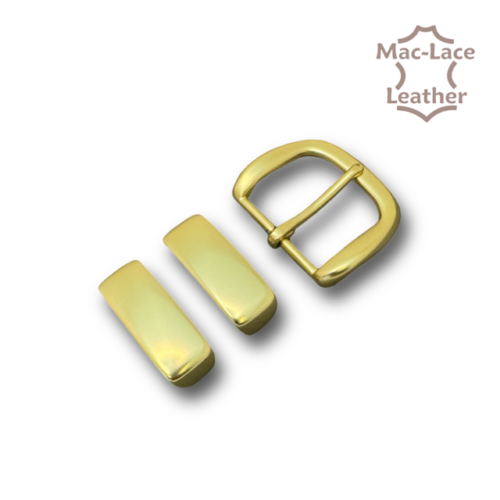 Buckle 32mm Matt Brass with Double Keeper