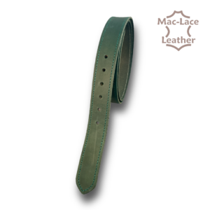 38mm Leather Belt-Blank Buff-Green Finish