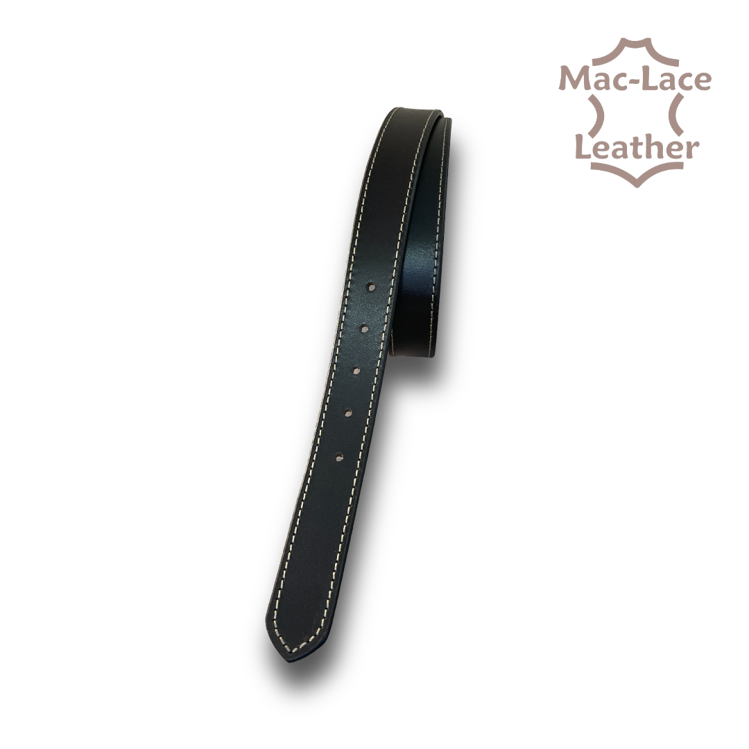 32mm Long Dark-Brown Natural Stitch Belt Blank