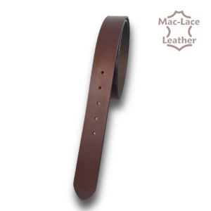 Leather Belt 32mm Burgundy - Long