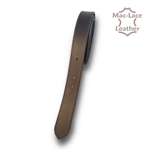 Leather Belt 38mm Dark Brown with Brown Stitching - Long