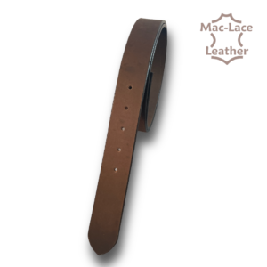 Leather Belt-Blank 32mm Dark-Brown - Long