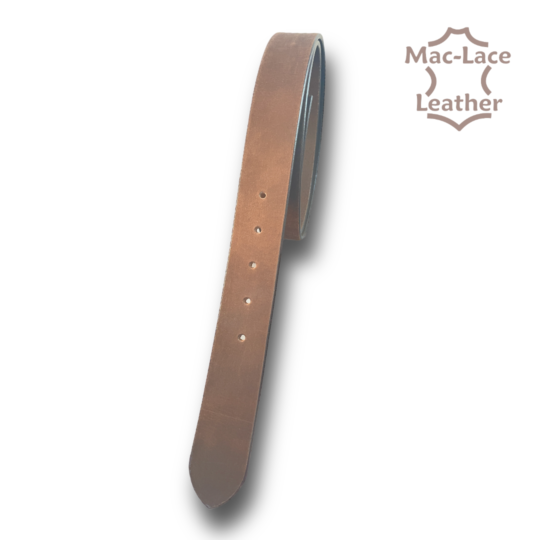 Leather Belt-Blank 38mm Crazy-Horse (Brown) - Long