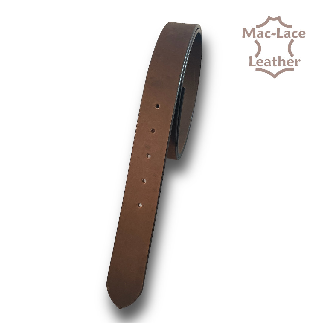 Leather Belt-Blank 38mm Dark-Brown