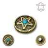 Concho 25mm Screw Back Antique Blue Star (4355-00)