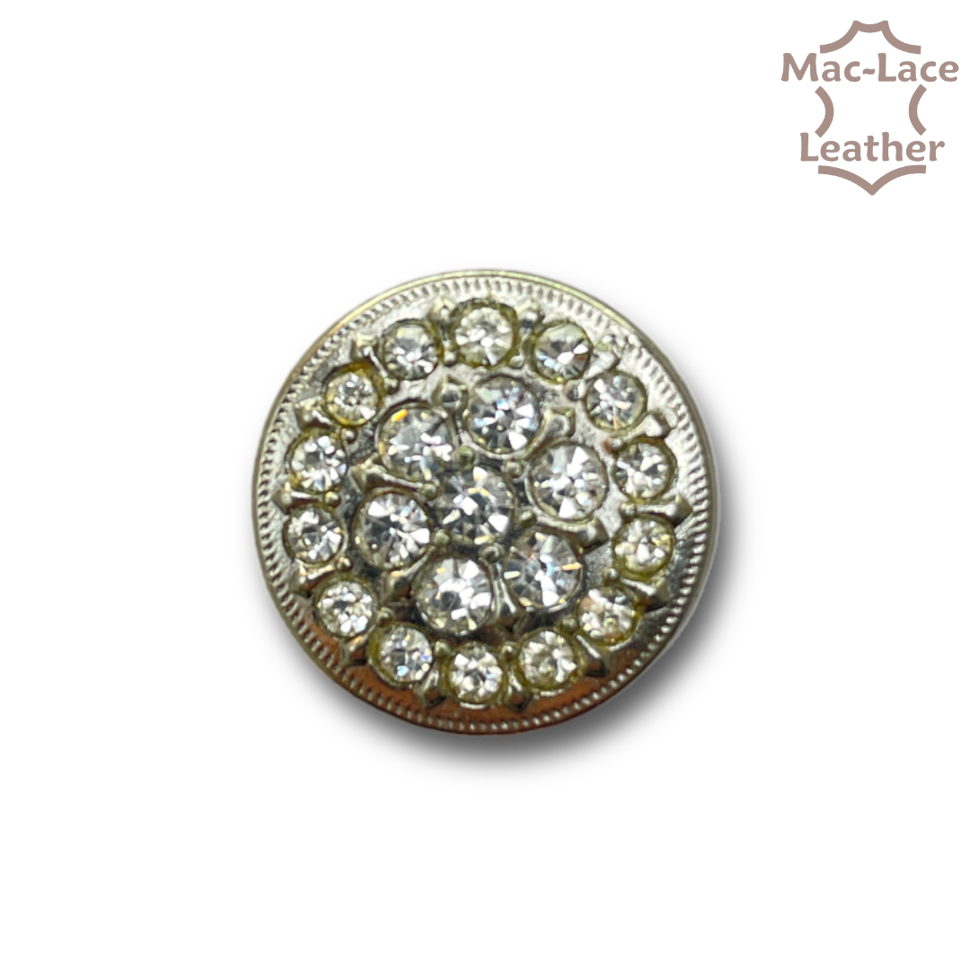 Round Concho with Crystals