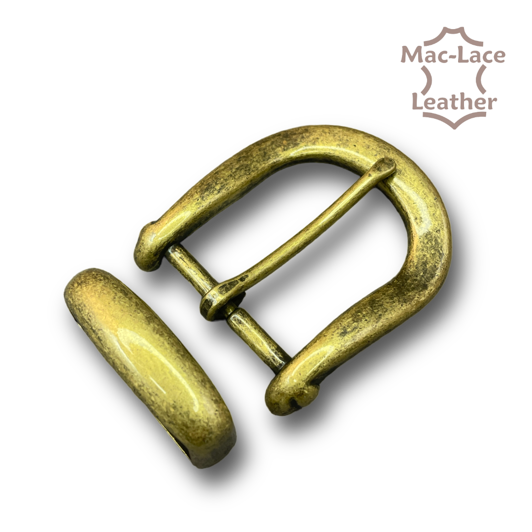38mm Buckle & Keeper Set - Antique Brass