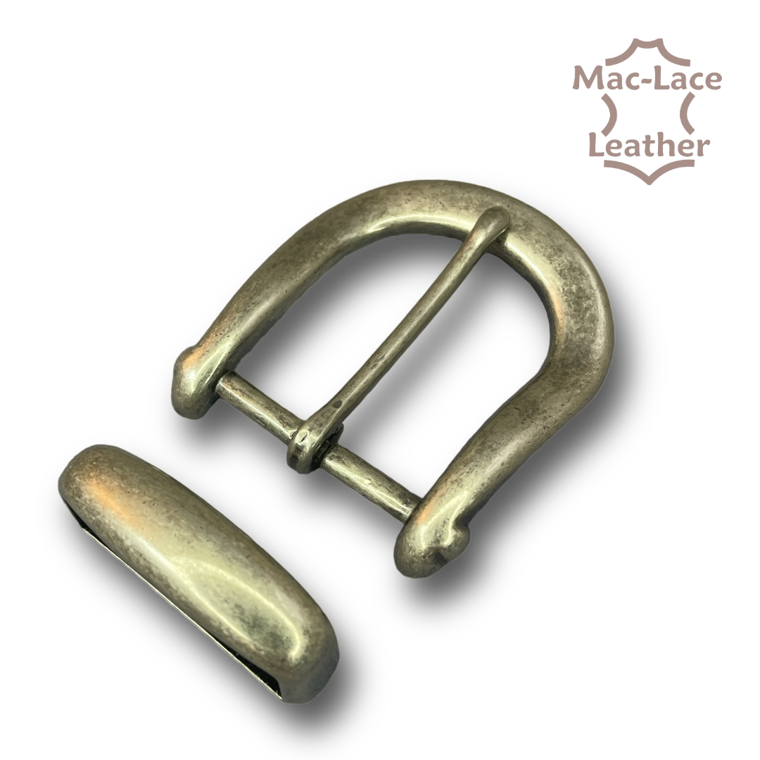 38mm Buckle & Keeper Set - Antique Nickel
