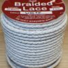 Braided White Leather-Cord 6mm x 25m