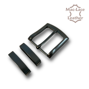 38mm Matt-Black Buckle with Double-Keepers