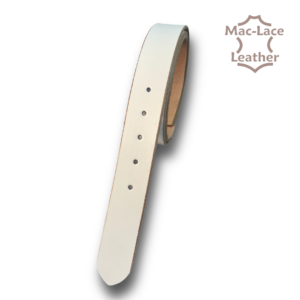 White Leather Belt-Blank 38mm
