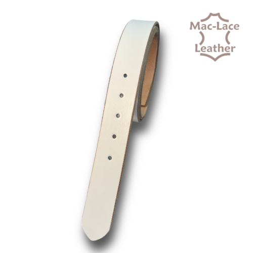 White Leather Belt-Blank 38mm