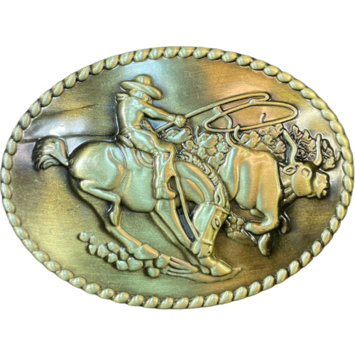 Trophy Buckle - Cowboy Brushed Brass