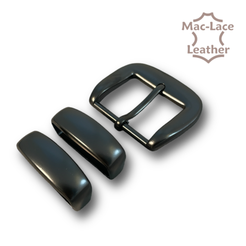 Matt-Black 38mm Buckle with Double-Keepers