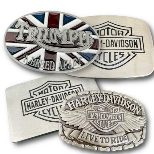 Harley Davidson and Triumph Buckles