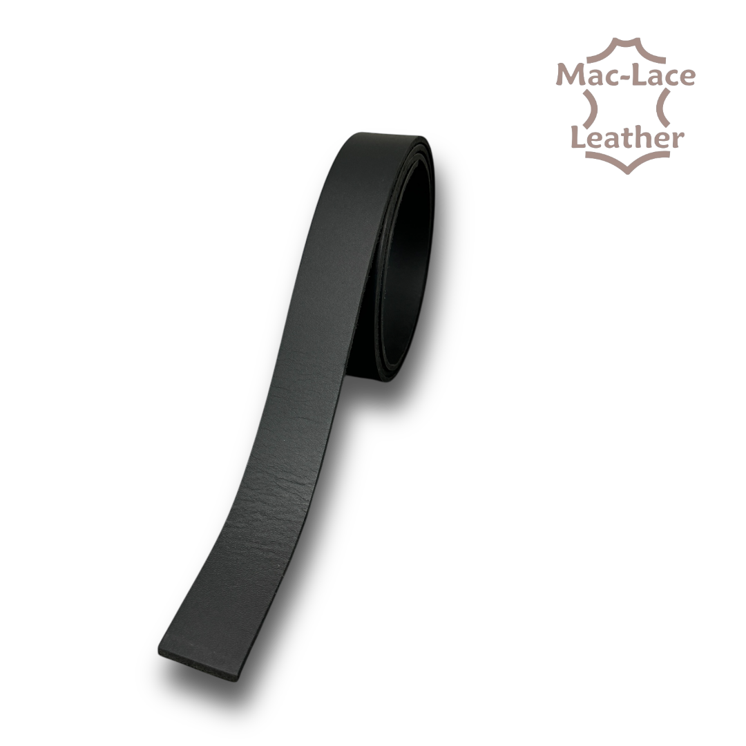 Chrome Buffalo Leather Belt Blanks Matt Black (3991-00)