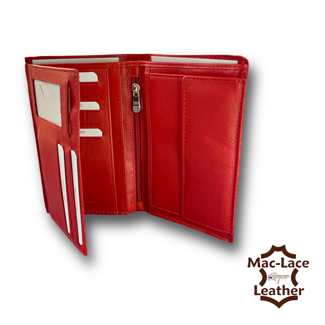 Ladies Wallet Inner - Red | Mac-Lace Leather | Buy Online