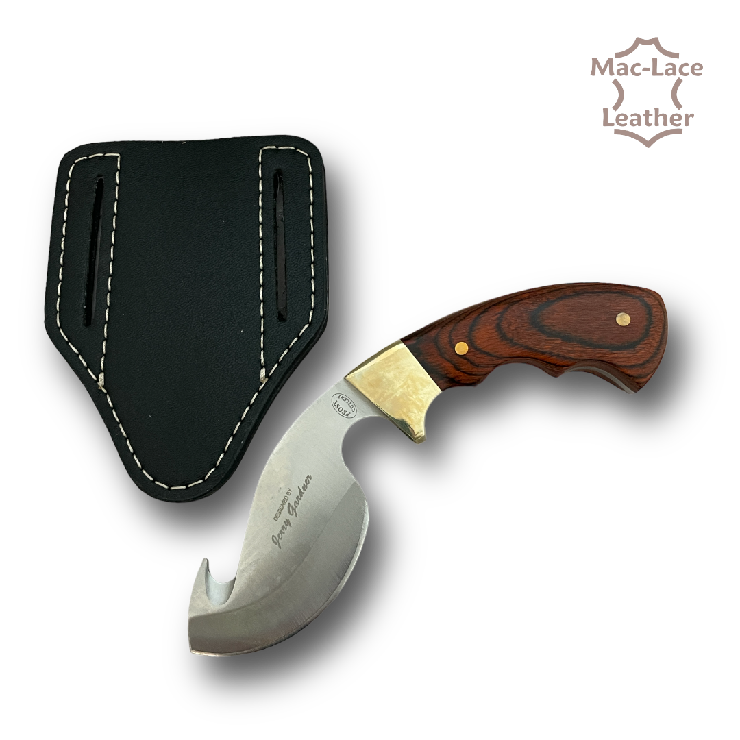 Gut Hook Knife/Pouch MacLace Leather Buy Online