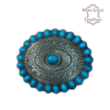 Trophy Buckle - Oval Turquoise with edge stones