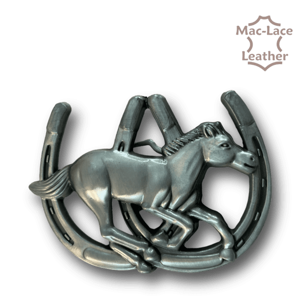 Trophy Buckle - Running horse with Hooves.