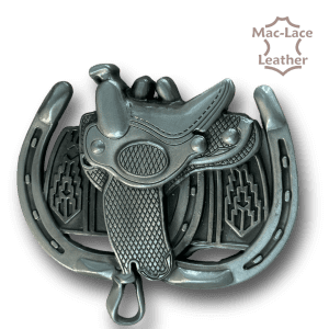 Trophy Buckle-Saddle Up Antique Nickel