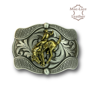 Trophy Buckle Bucking-Horse Nickel and Brass