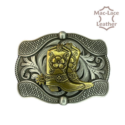 Trophy Buckle - Cowboy Boots Brass