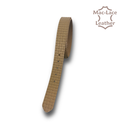 38mm Natural-Tanned Embossed Belt-Blank