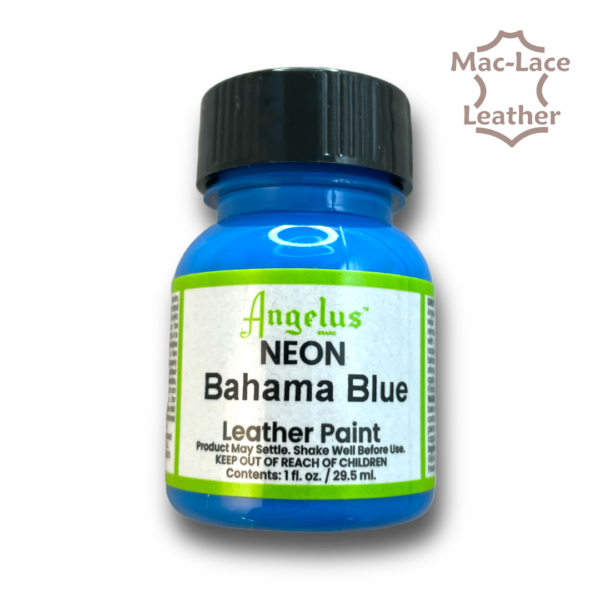 Angelus Neon-Bahama-Blue Leather Paint