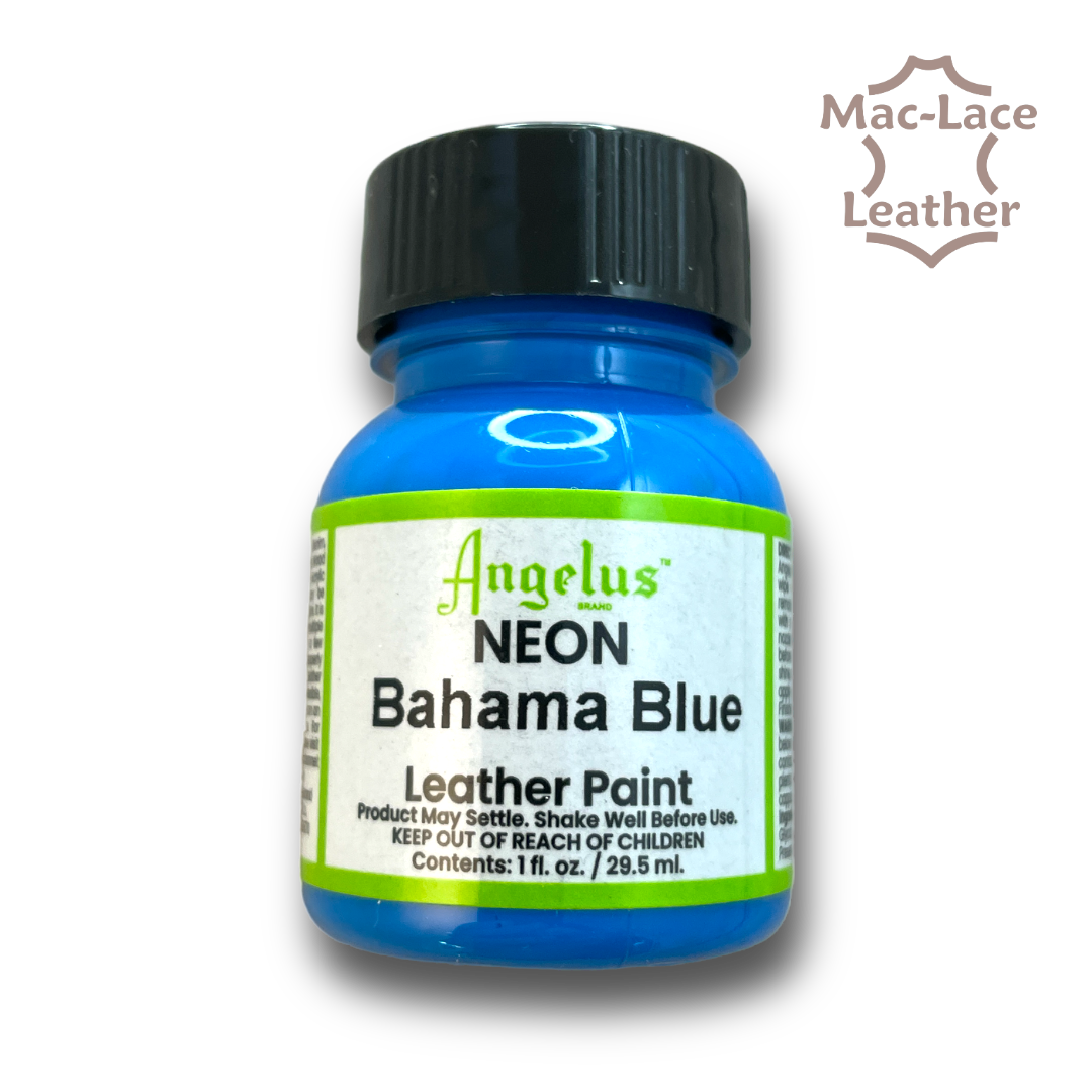 Angelus Neon-Bahama-Blue Leather Paint