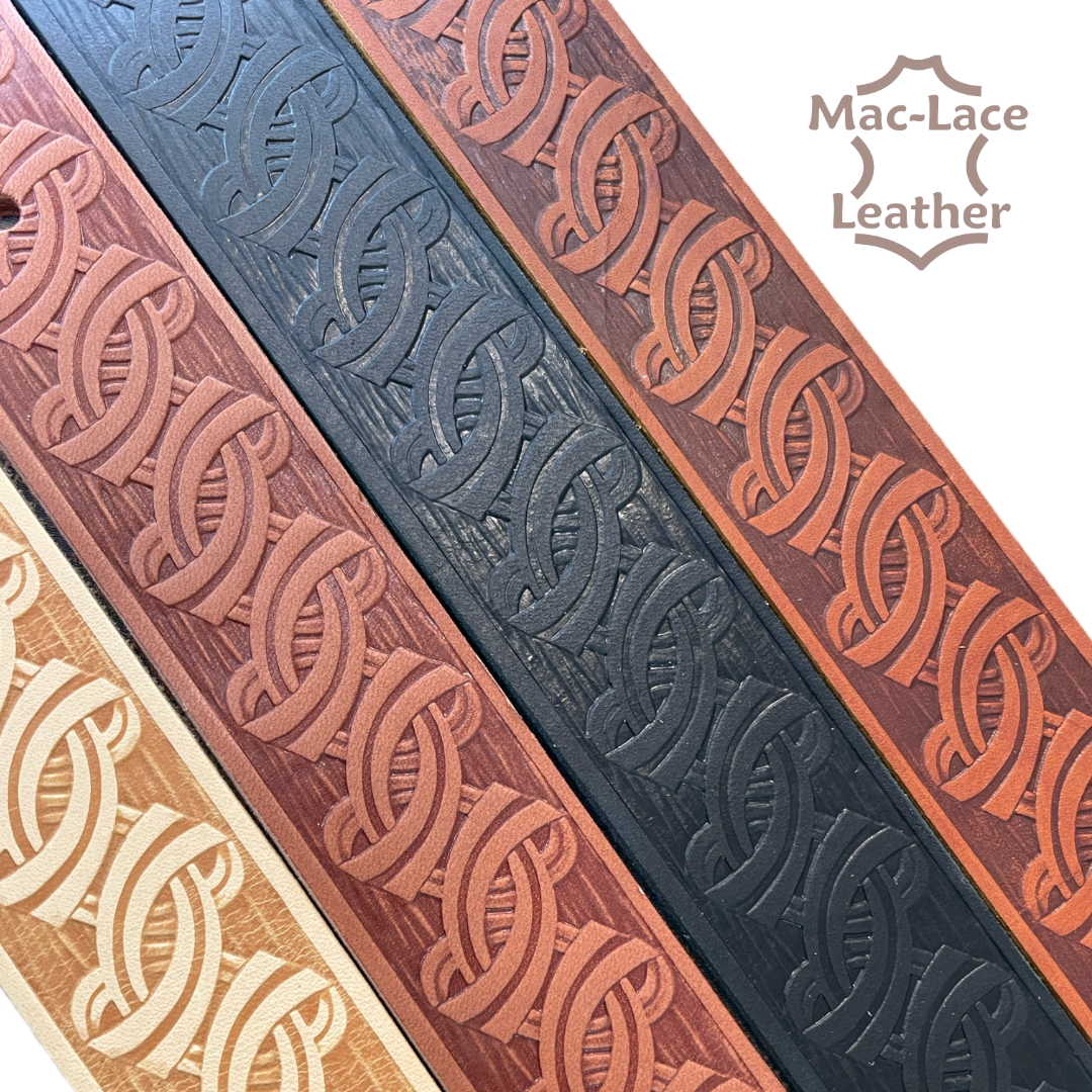Embossed Belt-Blanks Swirl Design, Mac-Lace Leather