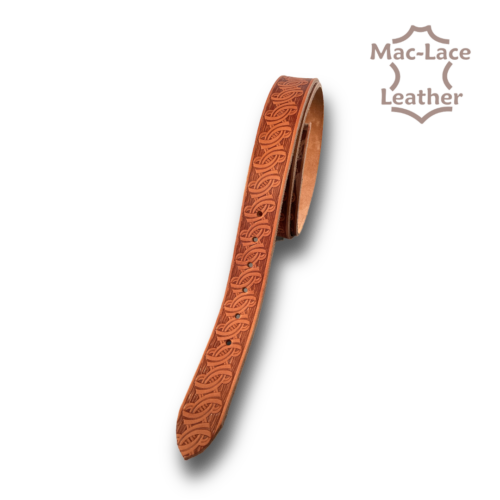 Embossed Leather Belt-Blank swirl