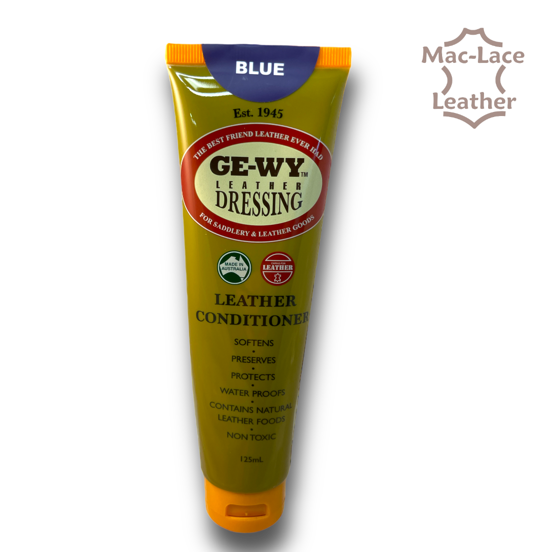 GEWY Leather Conditioner/Dressing Tube Blue 125ml MacLace Leather