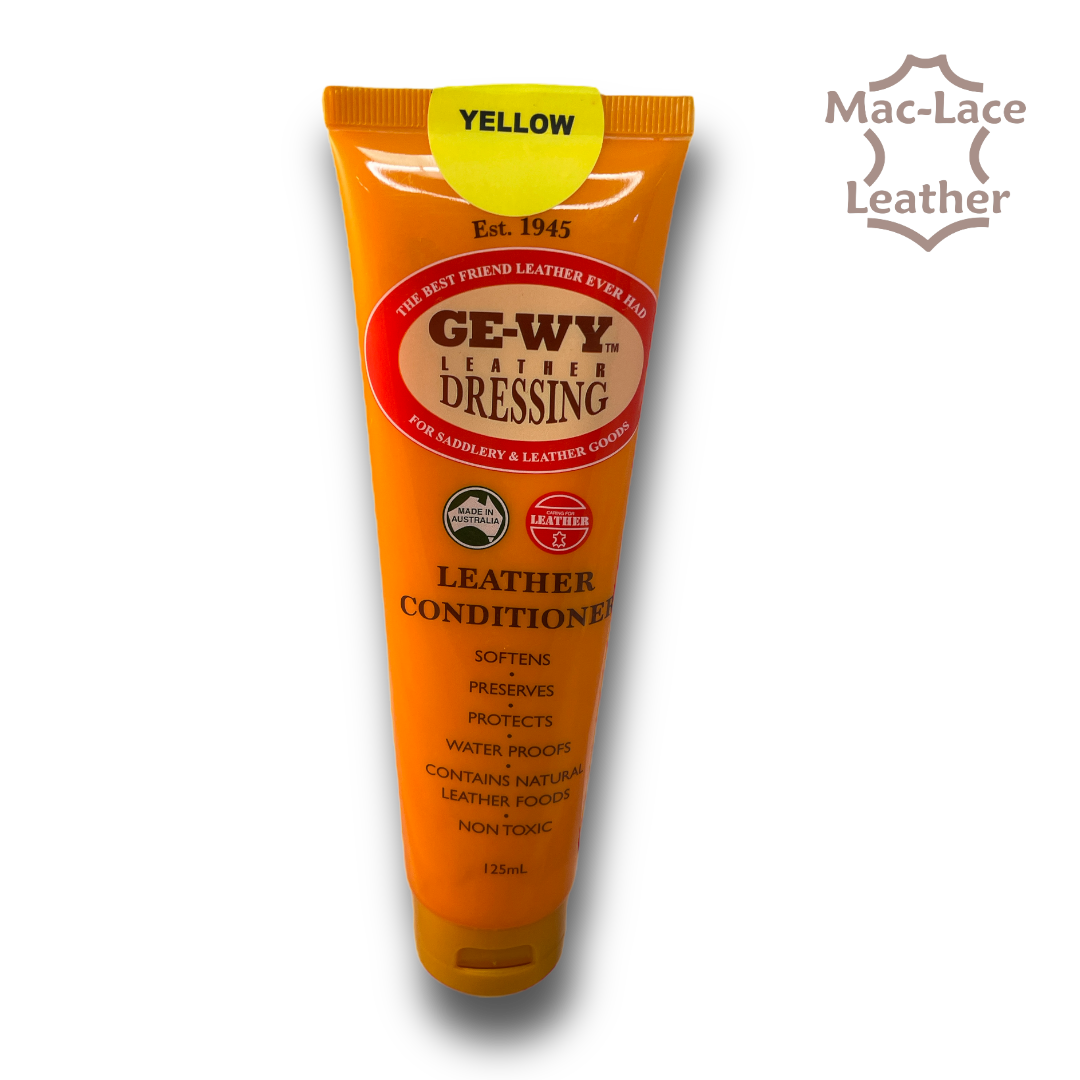 GE-WY Yellow Leather Conditioner Tube 125ml | Mac-Lace Leather | Online