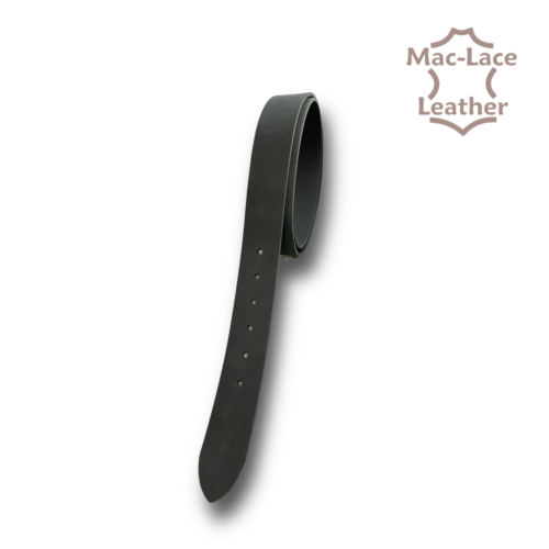 Premium Italian Belt Blanks Black Matt Tipped and Holed