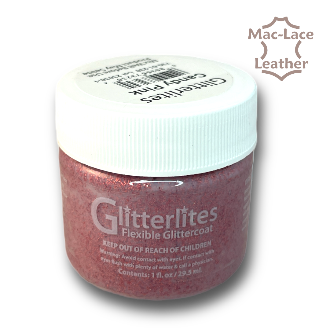 Angelus Glitter Candy-Pink Paint, Mac-Lace Leather