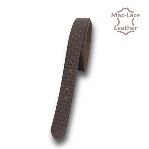 38mm Long Medium-Brown Embossed Belt-Blank