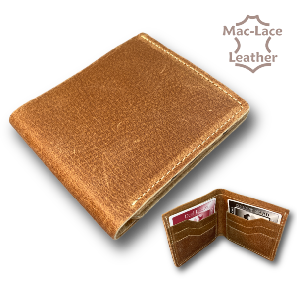 Mens Card Leather Wallet - Cordovan