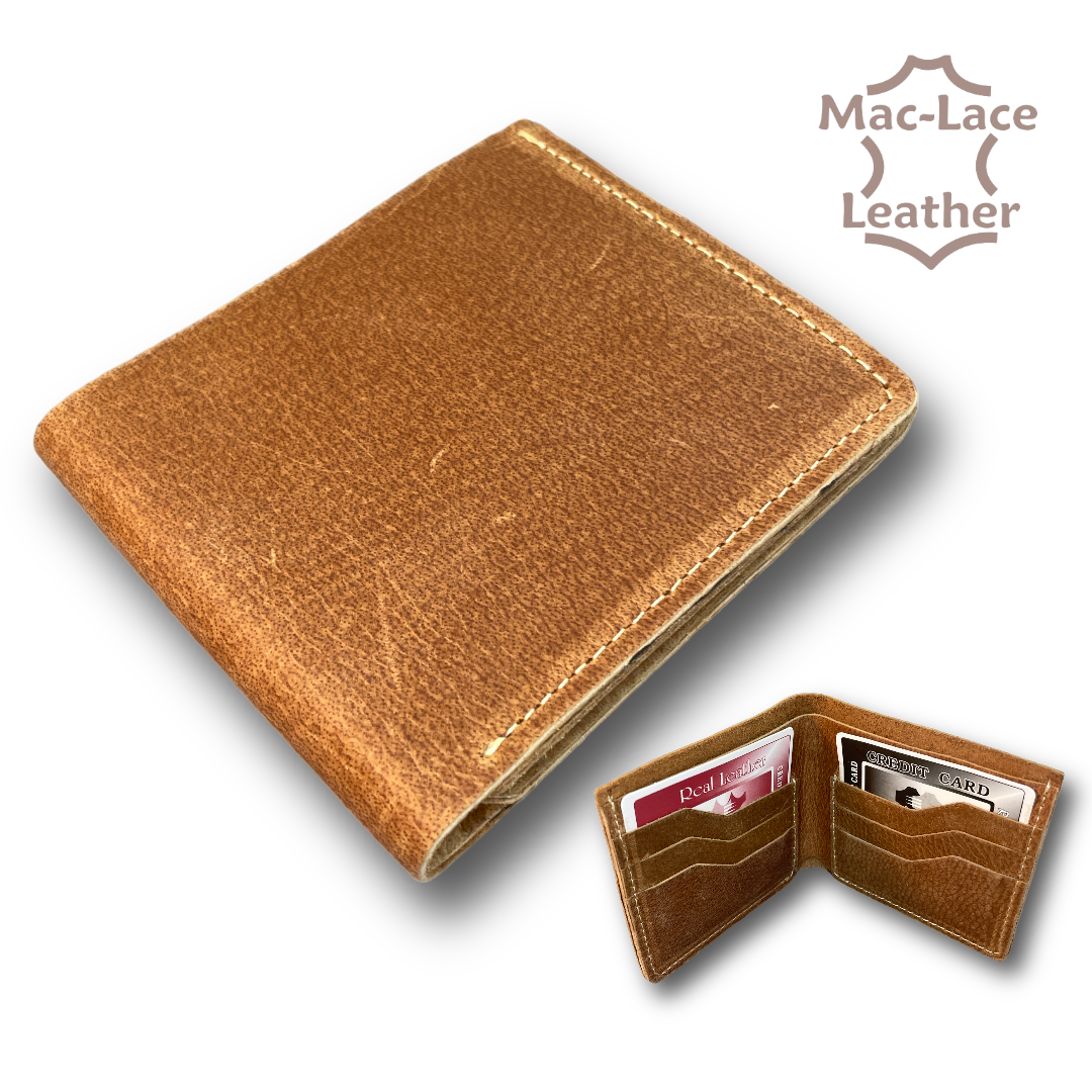 Mens Card Leather Wallet - Cordovan