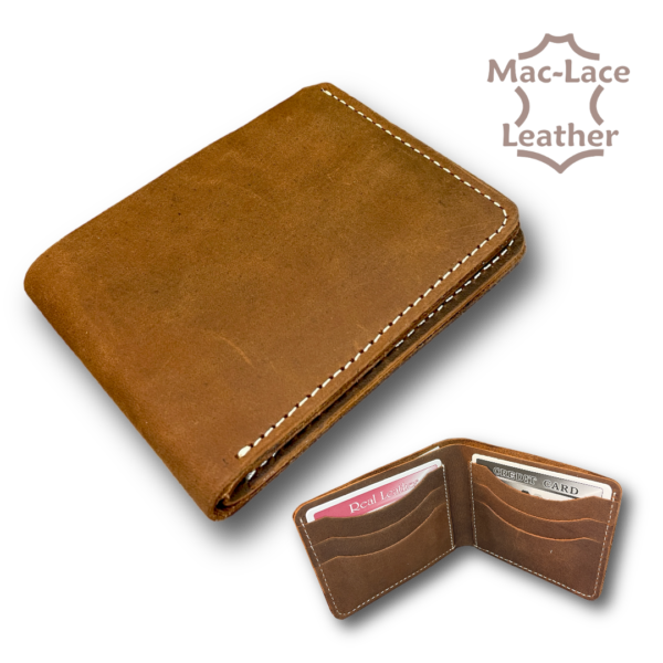 Mens Light-Brown Leather Wallet