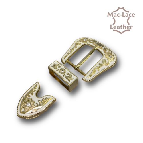 38mm 3-Piece White-Gold Buckle