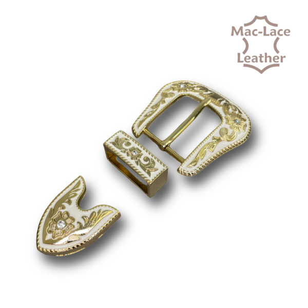 38mm 3-Piece White-Gold Buckle